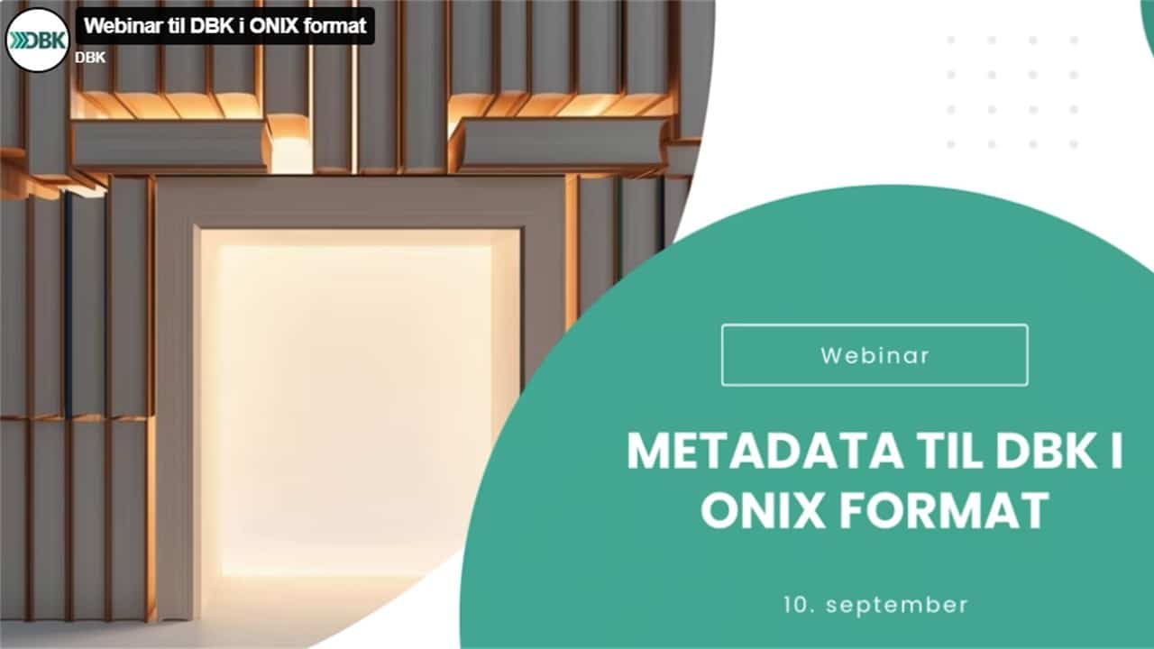 Metadata til DBK i ONIX format